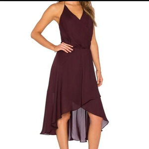 Haute Hippie Silk Wrap Hi Low Halter Dress Medium